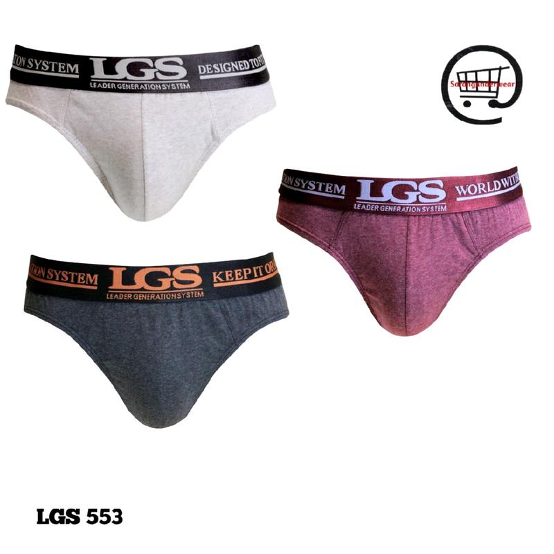 Celana dalam Pria dewasa LGS SPORT LEMN.553-3 Katun Segitiga 6