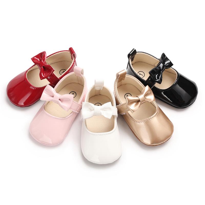 Product Introduction of Baby Girls Cute Moccasinss Soft Sole Bowknot PU Leather Flats Shoes First Walkers Non-Slip Spring Summer Princess Shoes 37