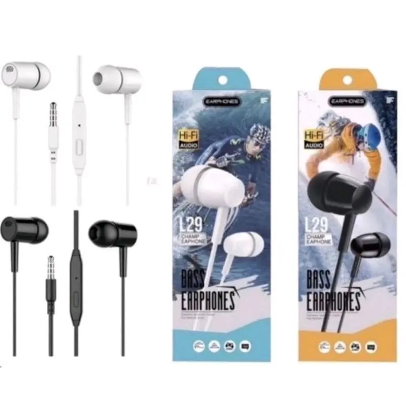 HEADSET L29 EXTRA BASS JACK 3.5MM HANDSFREE L29 HENSET NGEBASS HENSFREE BASS