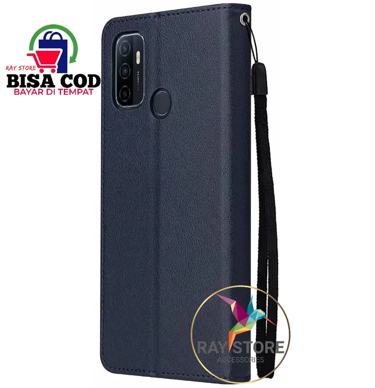 OPPO A53 FLIP LEATHER CASE PREMIUM-FLIP WALLET CASE KULIT UNTUK OPPO A53 - CASING DOMPET-FLIP COVER LEATHER-SARUNG BUKU HP TPU Kulit Sapi TPU Plastik Kulit Sapi Kulit Sapi TPU Plastik 6