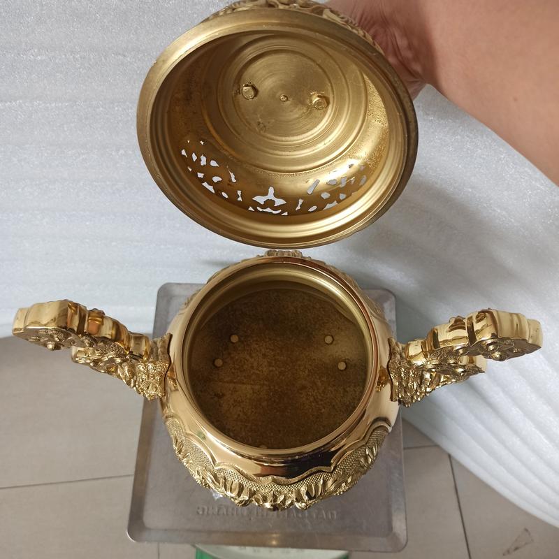 Đỉnh Lư Bằng Đồng Vàng Cao 34cm 40cm Bày Trang Trí Phong Thuỷ Decor Decor Phòng 2