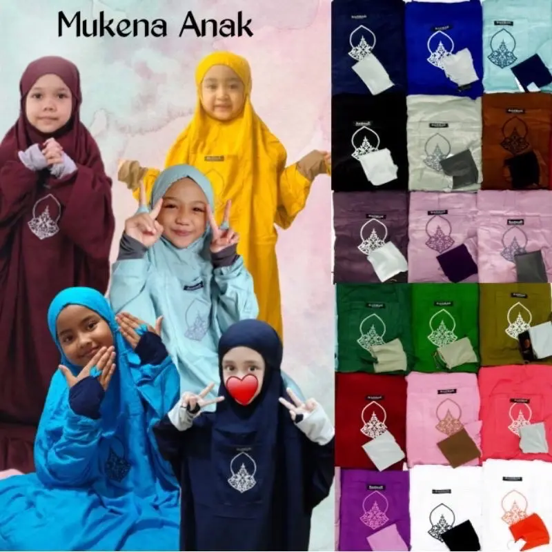 MUKENAH ANAK MANSET BASMAH COLLECTION Polos