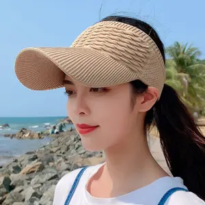 Caramel - Topi Olahraga Senam Golf Wanita Pantai Sporty Anti Sinar Uv Rajut Fashion Outdoor