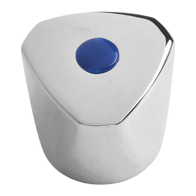 Rotary handle faucet hood handle plastic color marking red blue chrome plated 1