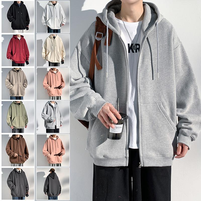 [DEAL MỞ BÁN] Áo Khoác Hoodie Nam Nữ Nhiều Màu Lựa Chọn Khoá Kéo Chất Liệu Nỉ 2 Da Dày Dặn Không Xù Giặt Máy AN03 Có Túi Tay Dài Dài Tay Menswear Có Cổ Jean Cotton