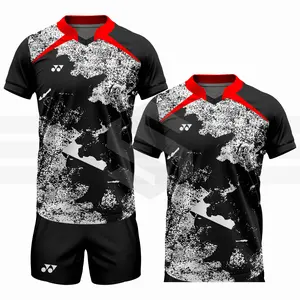 Baju Badminton Setelan Jersey Badminton Kaos Atasan Bulutangkis YX KOREA HITAM Sport