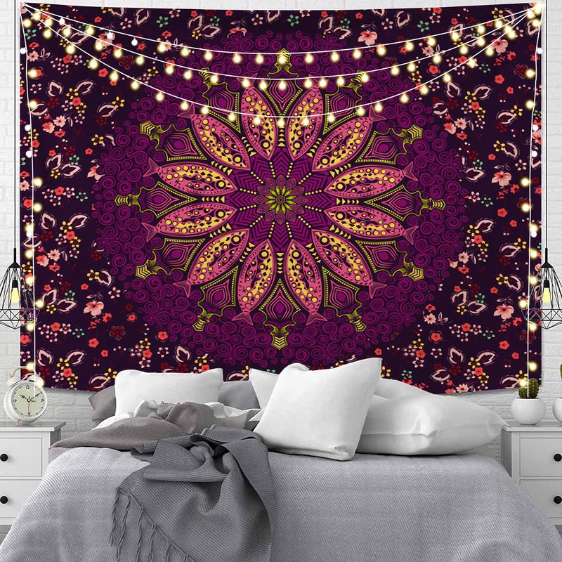 Product Introduction of Kain gantung bunga bohemian, Mandala, badl, hiasan rumah, kain dinding, ruang tamu, bilik tidur, permaidani hiasan dinding 25