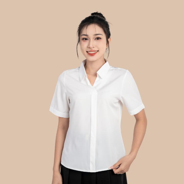 Áo Sơ Mi Nữ Côc Tay Không Cúc Chất Đẹp VPKT1 0