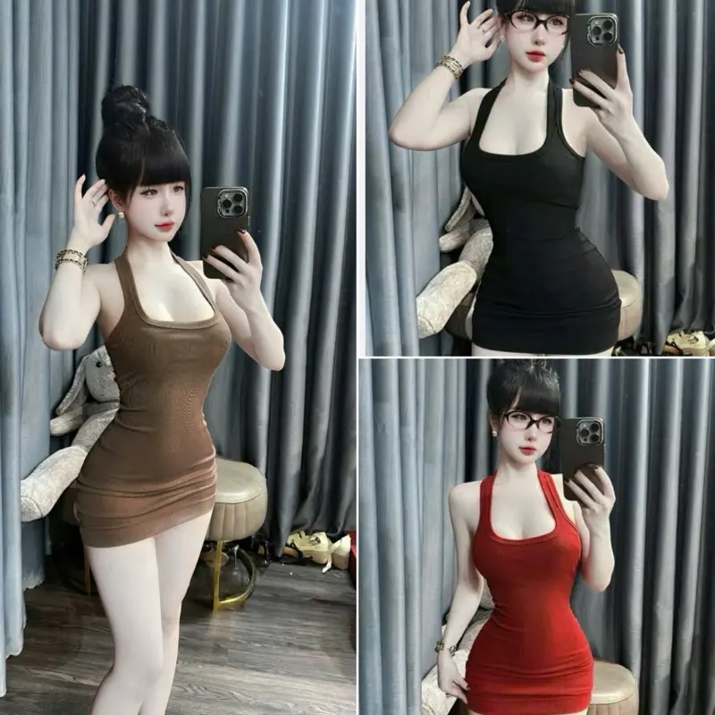 Đầm Ôm Body 3 Lỗ Mặc Cho Mùa Hè Mát Mẻ Kiểu Dáng Sang Chảnh - Dễ Mặc Đi Biển