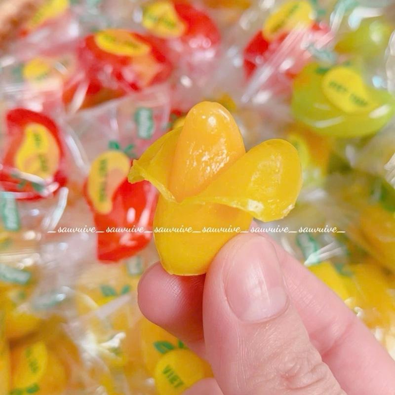 Túi zip 1kg Mix Kẹo dẻo Xoài Kẹo dẻo Xoài Cốt Trái Cây Bóc Vỏ Việt Thái Xoài Vàng Xoài Đỏ Xoài Xanh Ăn Vặt kẹo tết kẹo xoài kẹo dẻo