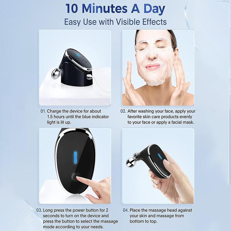 Product Introduction of 3D Roller Massager, Facial Beauty Instrument, Professional Facial Massage Tool for Women & Men, Personal Care Appliances 3