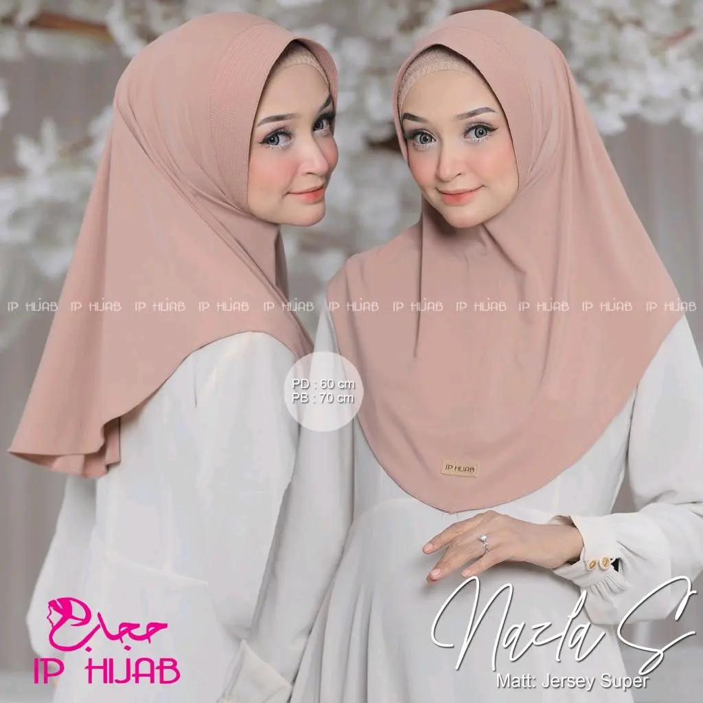 Nazla s - Hijab Instan Size S Bahan Jersey Premium Hijab Santai lembut Panjang Muslim