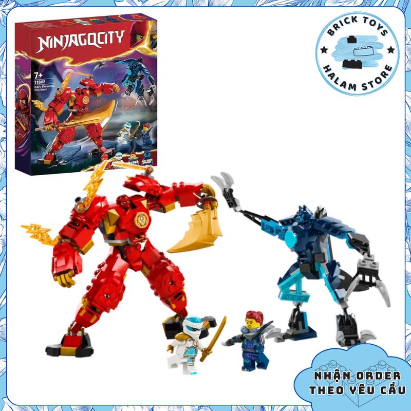 [NINJAGOCITY] Đồ chơi lắp ráp Ninjago Dragons Rising 2 mã 11808 9208 - Mô hình Kai Elemental Mech