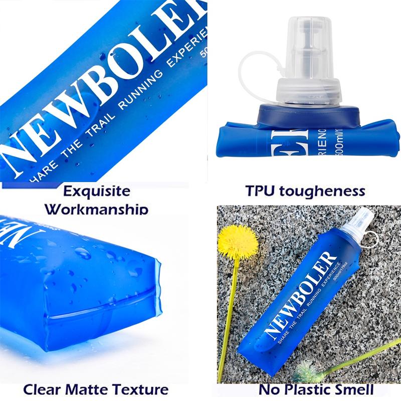 Thang Nước, NEWBOLER, Có Sẵn 1L / 1.5 / 2L / 3L, Bình Nước Mềm Có Thể Gập Lại 500ml, Túi Nước Chạy Bộ, Thích Hợp Để Đi Bộ Đường Dài Và Đạp Xe, Ba Lô 7