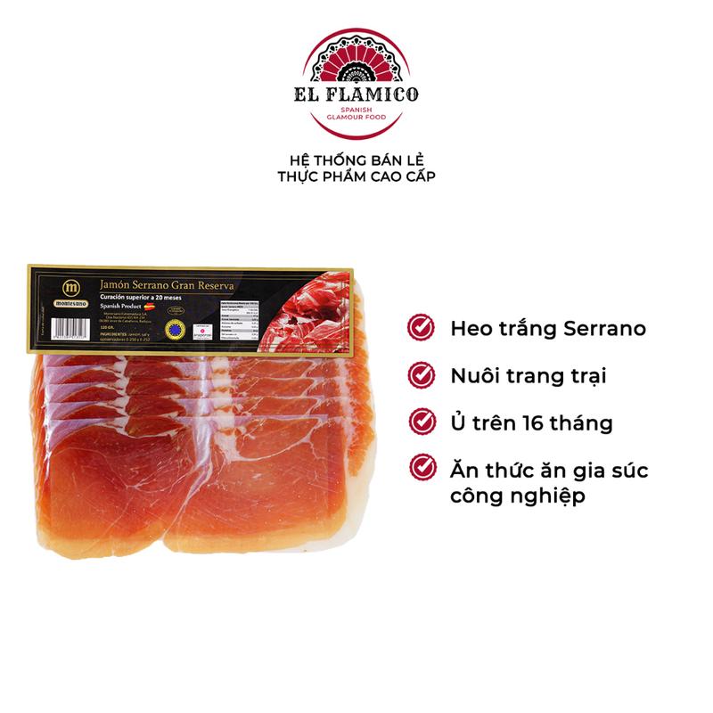 Serrano thịt đùi sau muối cắt lát 120g Tây Ban Nha 1