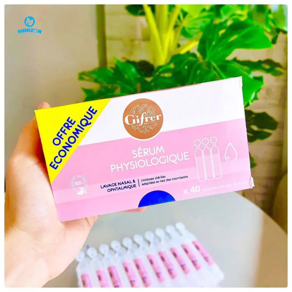 [XẢ KHO]-Nước Muối Sinh Lý Fysoline Hồng Cho Trẻ Sơ Sinh Hộp 40 Ống Của Pháp Cho Bé