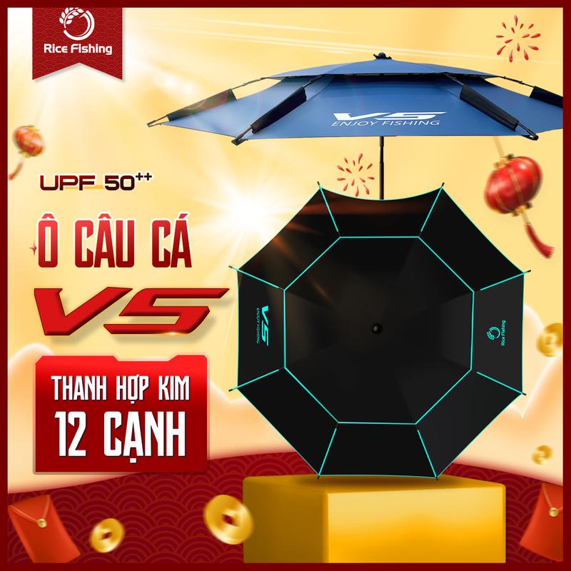 Ô câu cá V5 Rice Fishing thanh hợp kim 12 cạnh chống xoay KK-58