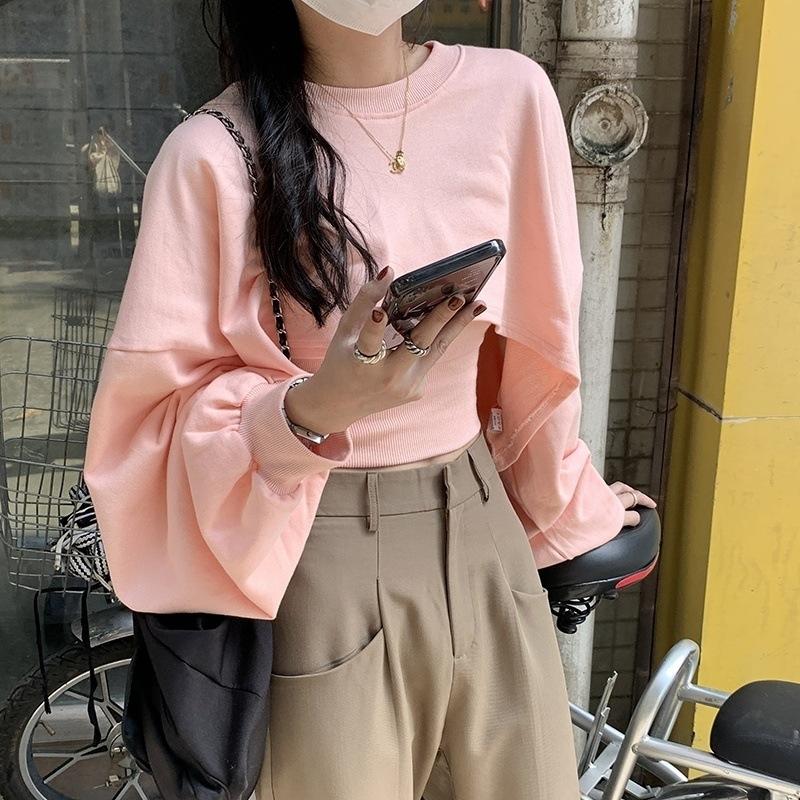 Product Introduction of เสื้อสเวตเตอร์คอกลมแขนยาวผู้หญิงสีทึบ, สไตล์สปอร์ต, แฟชั่นสไตล์ไฮสตรีท, ทรงหลวม, อเนกประสงค์, เสื้อกั๊กสลิง, เหมาะสำหรับฤดูใบไม้ผลิและฤดูร้อน, ปี 2024 6