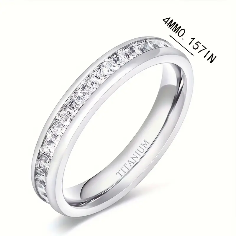 [Titanium Steel Wide Band Ring] 1pc Luxury Titanium Steel Wide Band Ring for Women, Simple Style, December Birthstone, Ideal for Daily Wear & Gifting, Perfect for Valentine'S Day, Anniversary, Christmas - All Seasons Jewelry 5