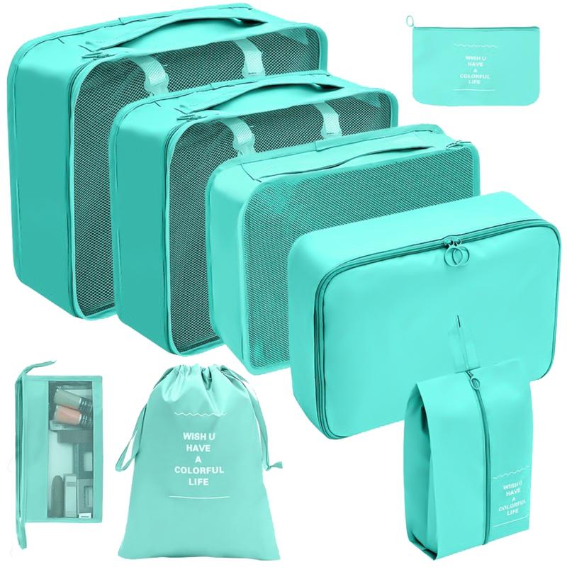 8x/Set Travel Organiser Waterproof Packing Cubes Set Luggage Organiser for Woman 0