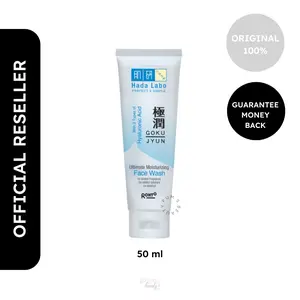HADA LABO - Face Wash Gokujyun Moisturizing Ultimate Whitening Original Travelsize 50ml Fullsize 100ml