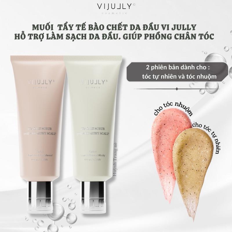 Muối tẩy tế bào chết da đầu Vi Jully 120g ,giúp hỗ trợ làm sạch da đầu phồng chân tóc giảm bết và hỗ trợ chăm sóc da đầu Dưỡng tóc