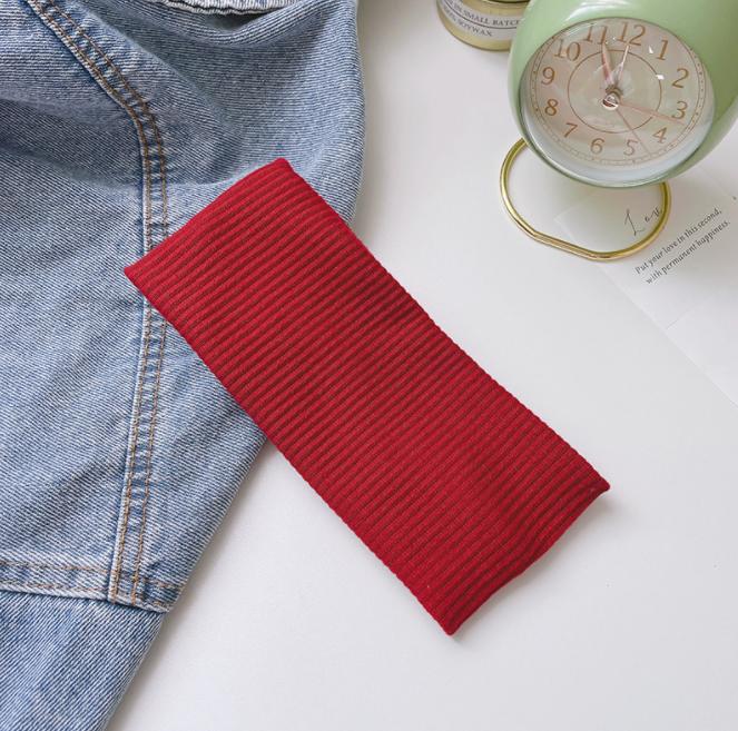 Băng đô len Nữ thun gân bản lớn thời trang headband tóc đi chơi thể thao cá tính Phụ Kiện Nữ 3