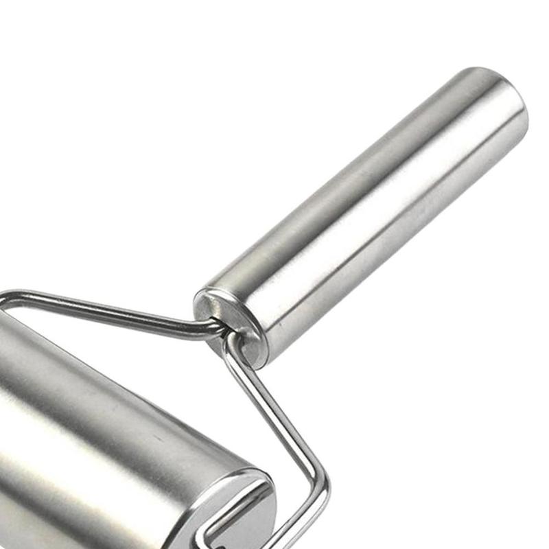 Product Introduction of Stainless Steel Roller Non-Stick Rolling Pin with Handle Pastry Pizza Making Bakery Kitchen Utensils Tool 1