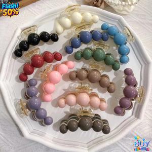 กิ๊บติดผมมุกสุดหรู พร้อมส่งในปี 2025 กิ๊บหนีบผมขนาดใหญ่ สไตล์เกาหลี เรียบง่ายและสง่างาม คลิปฉลามหลังศีรษะ กิ๊บติดผม กิ๊บติดผมผู้หญิงขั้นสูง