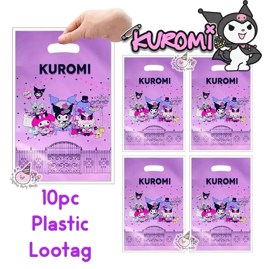 Kuromi plastic lootbag giveaway container 10pcs per pack