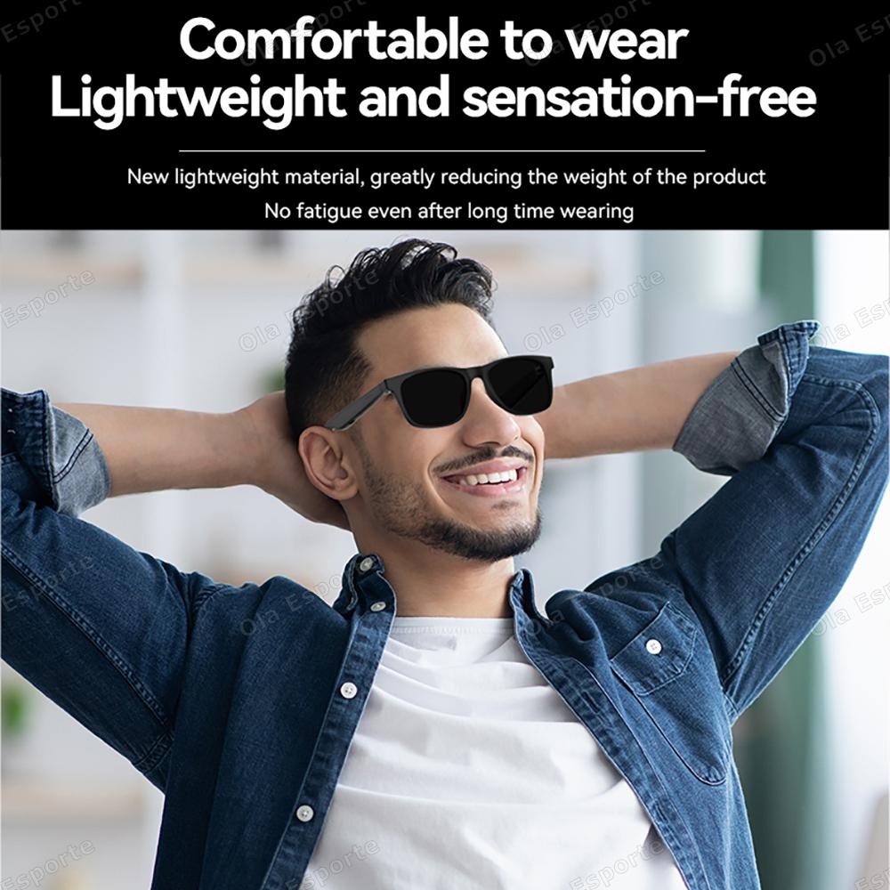 Ola Esporte New Smart Glasses Bluetooth Call Sunglasses Multi-functional Anti-Blue Light Sunglasses Wireless Headset Men Women - Image 2