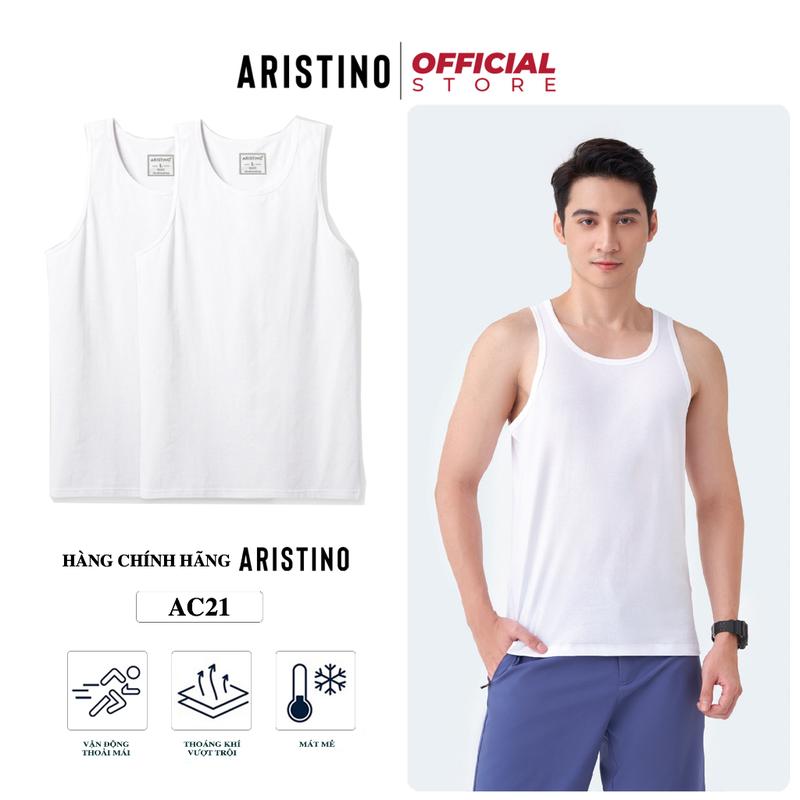 Áo ba lỗ Nam ARISTINO áo thun nam ba lỗ lót trong mùa hè 100% Cotton thấm hút mồ hôi, thoáng mát co dãn tốt - AC21  Menswear