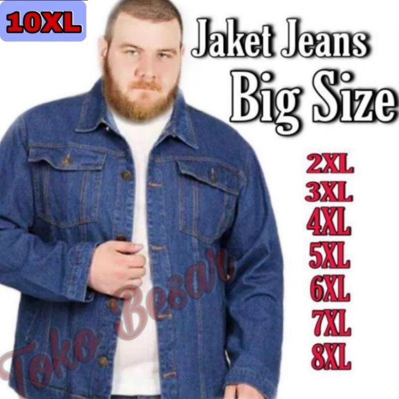 Jaket jeans jumbo big size pria wanita 3 XL 4 XL 5 XL 6 XLDenim 1