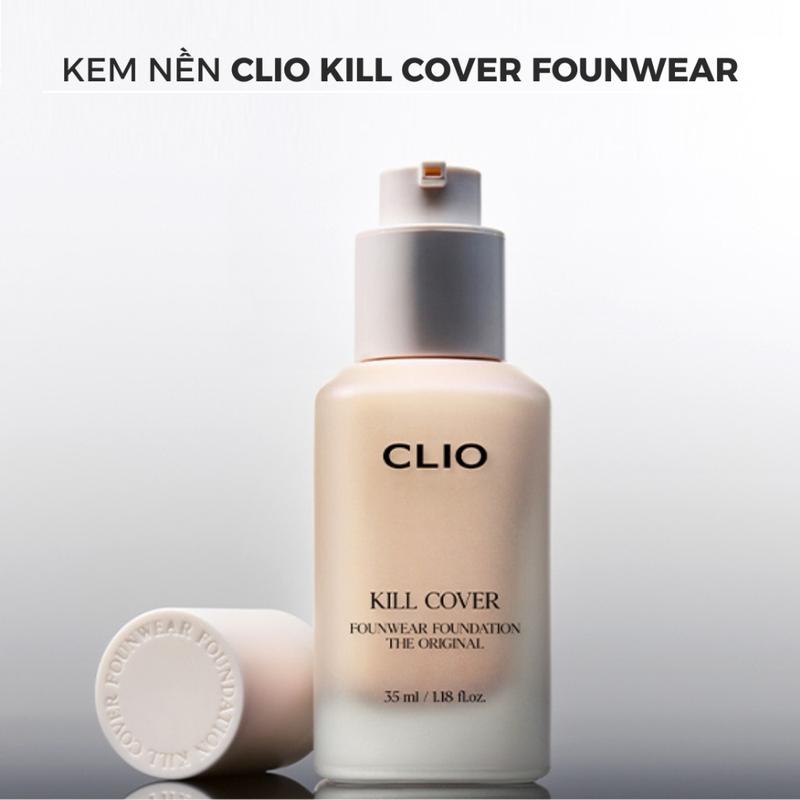 Kem Nền Che Phủ Cao, Lâu Trôi CLIO Kill Cover Founwear / High Glow Foundation 35ml
