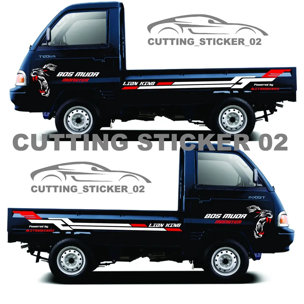 sticker mobil pick up mitsubishi t120 ss sticker mobil l300 terbaru Aksesoris Car