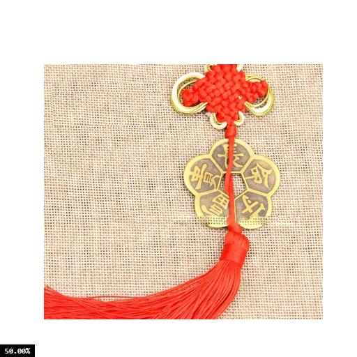 Đồng tiền hoa mai có dây buộc - Hoa mai kim tiền bằng đồng thau 7