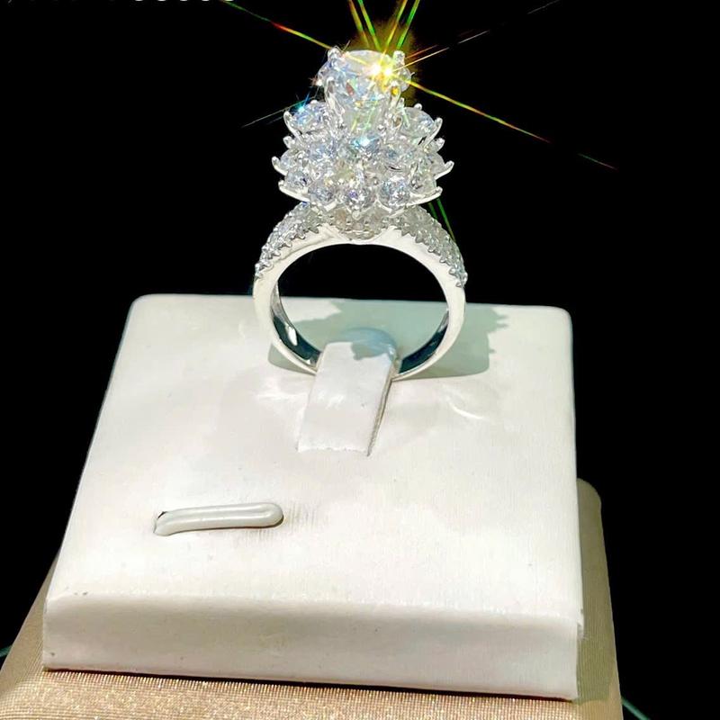 Nhẫn Hoa Nữ Hoàng 3 Tầng Cao Cấp Ba.c Ý Xi Kim