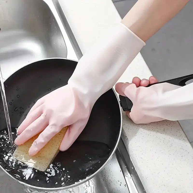 GOOD Random Color  Kitchen Cleaning Gloves (3 Pairs), Waterproof Kitchen Cleaning Gloves, Non-slip Household Cleaning Gloves, Durable Laundry Gloves, Cleaning Supplies, Household Cleaning Tools 5