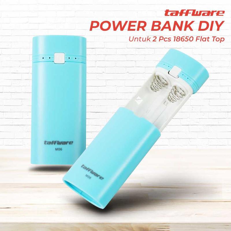 COD Case Powerbank Mini Rakitan DIY Daya Baterai 18650 Isi Ulang Fast Charging Taffware 2