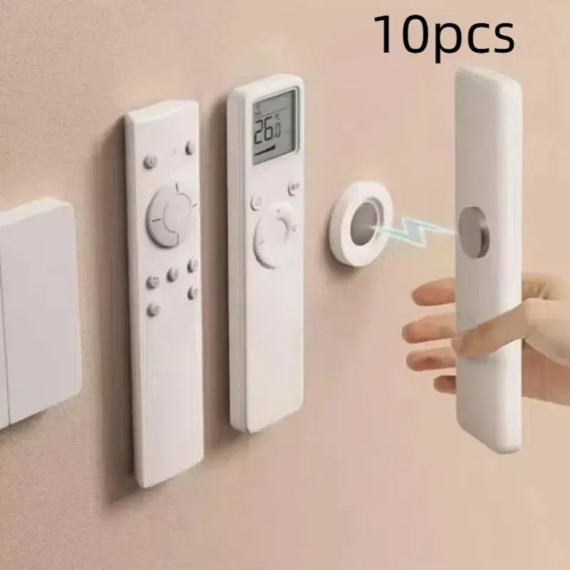 Magnetic Remote Control Holder, 10pcs/set Wall Mounted Remote Control Storage Holder, Home Organizer for Various Household Appliances Remote