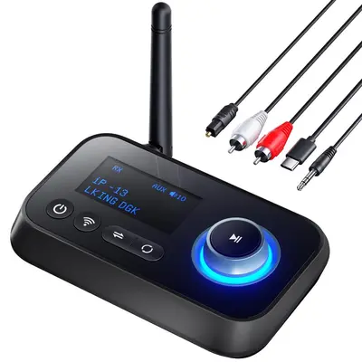 Bluetooth 5.3 Bluetooth transmitter receiver 2 in 1 3.5MM computer TV speakers 2 in 1 Bluetooth adapter | Best Buy Canada Bluetooth 5.3 Bluetooth transmitter receiver 2 in 1 3.5MM computer TV speakers 2 in 1 Bluetooth adapter | Best Buy Canada