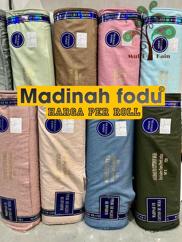 Bahan Kain Katun Cotton Madinah madina fodu Premium Grosir 1 Roll 40 Yard 1
