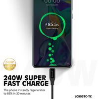 Gambar LENYES LC995 Data Cable Fast Charging 5.0A Type C to Type C Kabel Charger 1.2 meter dari LENYES INDONESIA Kota Administrasi Jakarta Pusat 4 Tokopedia