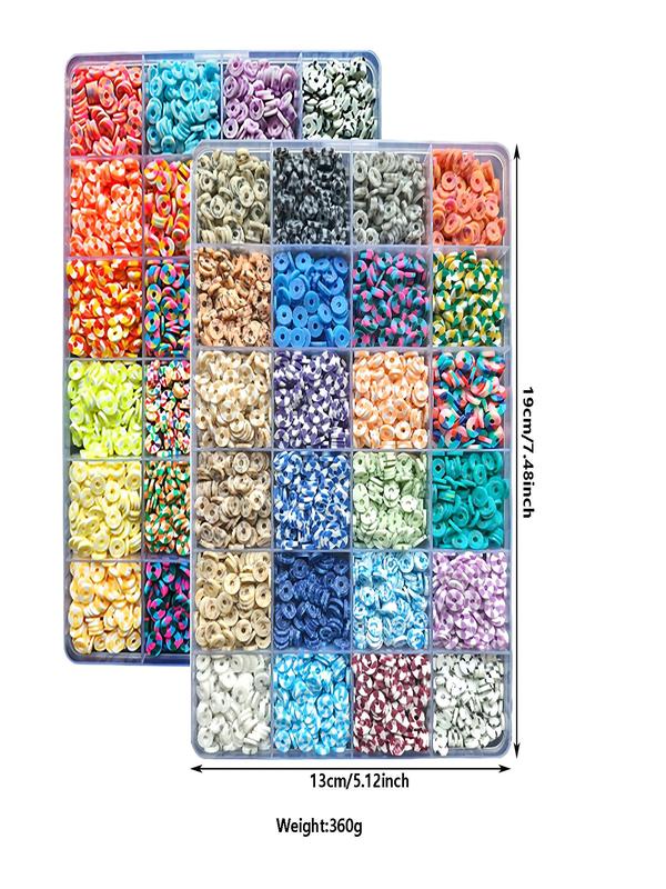 Summer 2024 Clay Beads As Kids Stocking Fillers, Simple Diy Jewelry Making Kit for Bracelet Necklace Making, Diy Fashion Kawaii Jewellery Accessories Kit for Developing Your Kids Skills, Vintage Jewelry Jewelry Set for Women 6