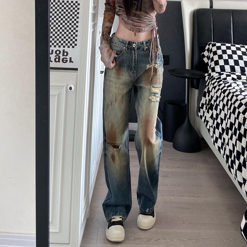 Product Introduction of Quần jean ống rộng nam nữ 2024 NEW STYLE Menswear Pants Có Túi quan bobig size bo quang chau 2