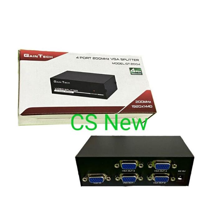 Jual Gaintech VGA Splitter 4Port 200Mhz - Gaintech - Kota Tangerang ...