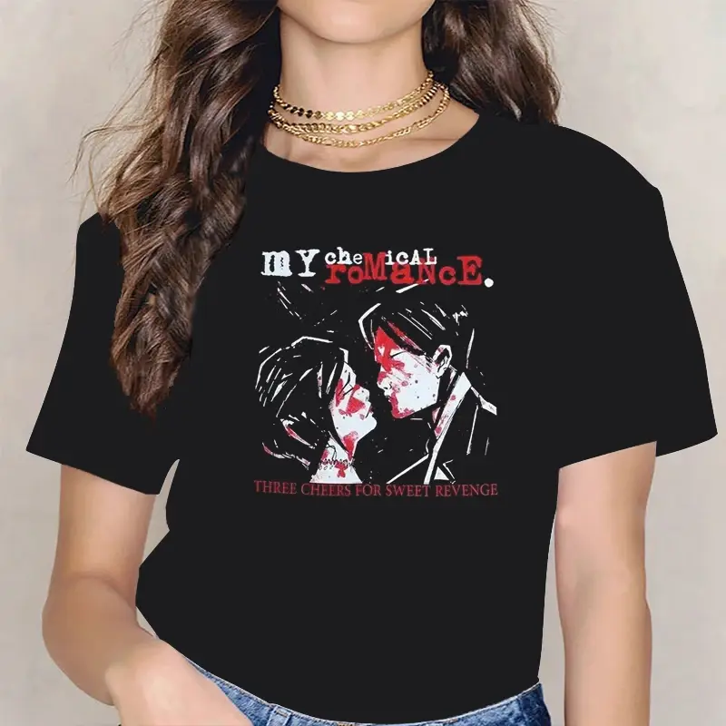 My Chemical Romance Three Cheers For Sweet Revenge Short Plus Size Daily Casual Streetwear Harajuku T-Shirt Fashion Tshirt Tops