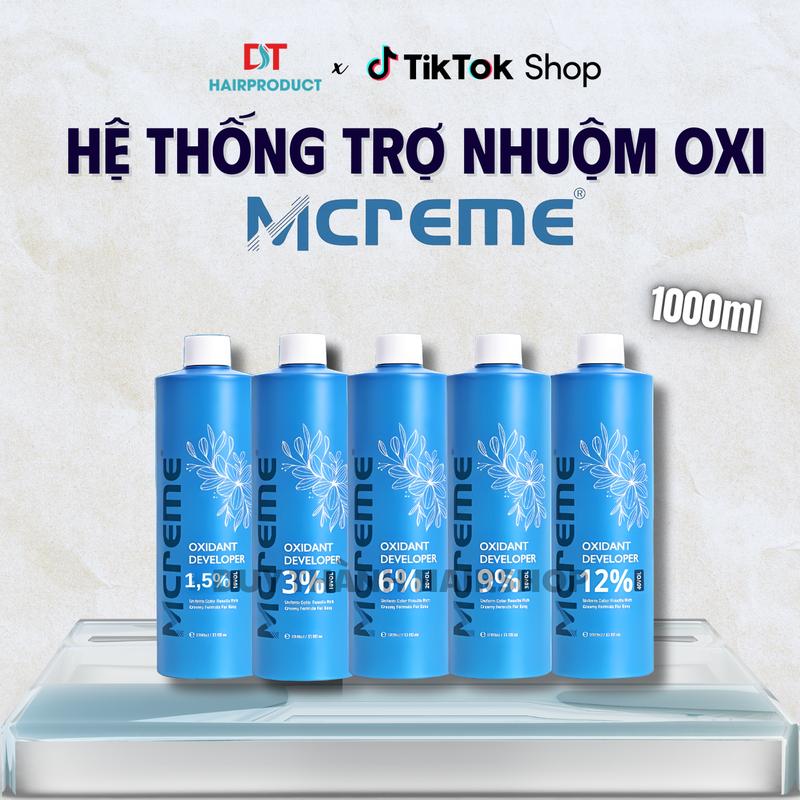 Oxi trợ nhuộm Mcreme 1000ml | Lên chuẩn tông dịu nhẹ mùi thơm phù hợp mọi kỹ thuật nhuộm tóc