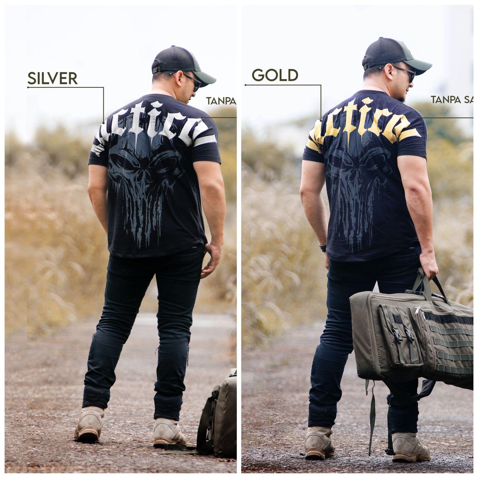 KAOS TACTICAL PRIA | T SHIRT PRIA MEWAH WARNA EMAS Sablon Distro Keren