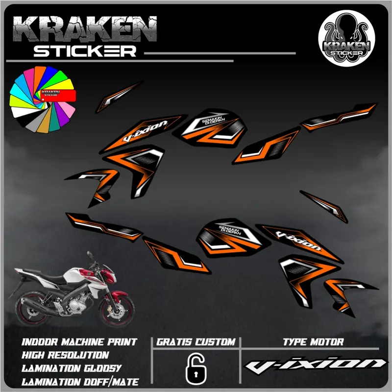 Sticker Striping VIXION LIGHTNING (NVL) Decal Stiker list variasi yamaha VIXION code 15 4